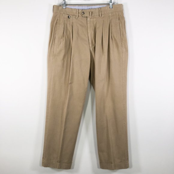 Faconnable Pleated Traveler's Chino Pant 33x30 - Picture 2 of 8